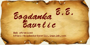 Bogdanka Bavrlić vizit kartica